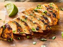 Cilantro lime marinade on grilled chicken